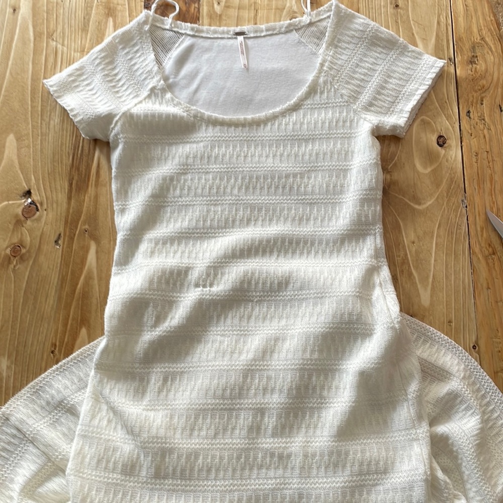 Free People ivory knit dress sz M worn once